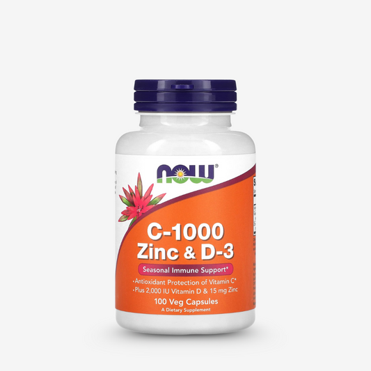 Now Foods C-1000, cinks un D-3 (100 kapsulas)
